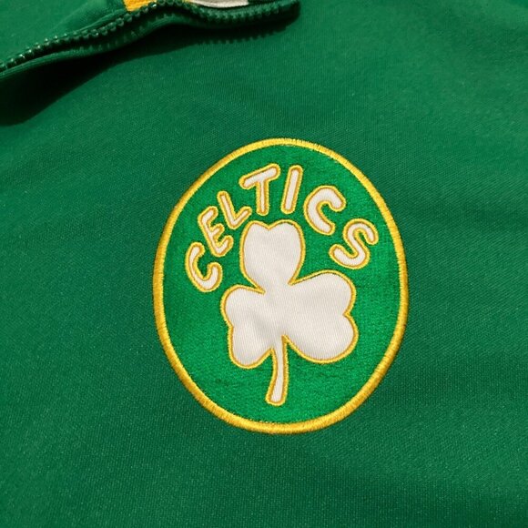 Hardwood Classics BOSTON CELTICS Men's 3XL Green Full Zip Warm-Up Jacket - Picture 4 of 11